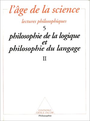 cover image of Philosophie de la logique et philosophie du langage (2)